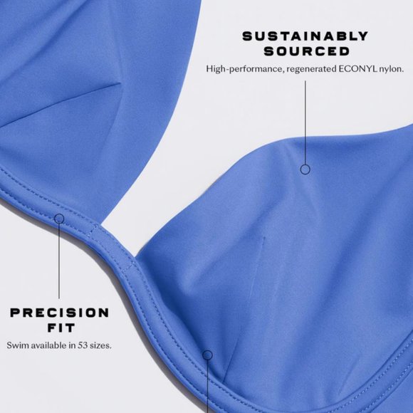 CUUP ‘The Plunge’ Swim Bikini Top in Black - Picture 7 of 11